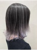 似合わせカット×グラデーションカラー【グレーオンパープル1】