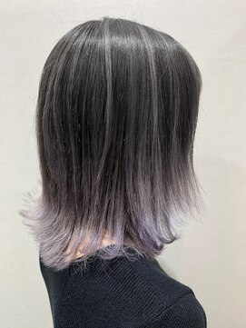 ヘアーワークス ボナ ウニクス店(HAIR WORKS bona) 似合わせカット×グラデーションカラー【グレーオンパープル1】
