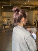 パーマ　お団子アレンジ