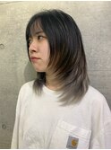 ウルフカット　インナーカラー