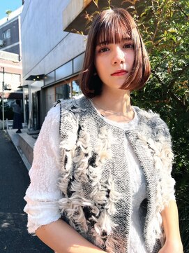 シエナ 渋谷(Siena) Siena 肩上ボブ×まろみブラウン　20代30代 渋谷