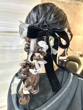 エルバイラビス 大宮(elu by lovis) 《ゆい》リボンアレンジ/卒業式ヘア/成人式ヘア/ヘアセット/大宮