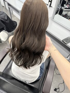 ペレ 栄店(PELE) デザインカラー/レイヤーカット/ウェットヘア/オリーブベージュ