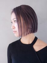 ピンクグレープフルーツピンクヘアーワンレン秋色_ba499342