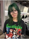 ハイトーングリーンカラーウルフ