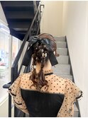 お呼ばれヘア/編みおろし/結婚式/卒業式/成人式