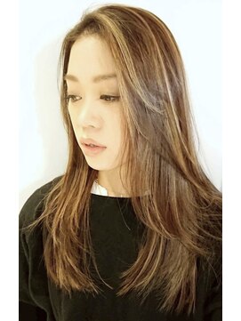 ジェコ ブラン(gecko. brun) 立体感ハイライト/顔周りレイヤー/外国人風ヘア #武蔵小山美容室