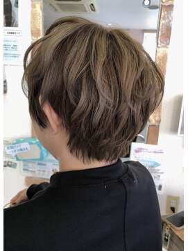 ドゥ スタイル 三国ヶ丘店(Duex Style) 【ダブルカラーの透明感】アッシュベージュ×デザインローライト