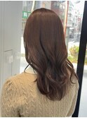 ◎小顔前髪チョコレートブラウンくびれロングミディアム