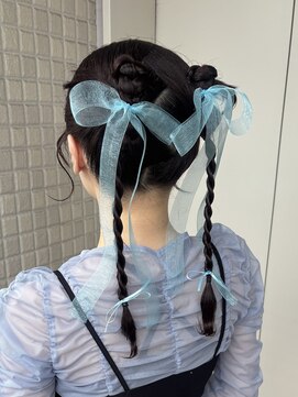 シャルムバイケンジ(Charm.by KENJE) 【個性派ツイン】結婚式/お呼ばれヘア/銀座/ヘアアレンジ