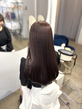 リラクオーレ 三宮 元町(LIRA CUORE) ピンクブラウン×さらさら酸性縮毛矯正