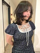 ニコフクオカヘアーメイク(NIKO Fukuoka Hair Make)&nbsp;〈NIKO〉ミントベージュ.ミディアムレイヤー.ハッシュカット