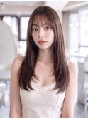 セミロングレイヤー＊韓国ヘアレイヤー＊透け前髪【ハバナ渋谷】