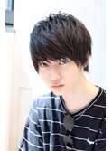 【NAVY】ワックスで簡単に!さらっとナチュラルショートマッシュ