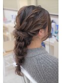 ふわっと四つ編みの編み下ろし