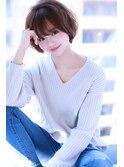 大人キレイ アッシュ小顔ショートボブ【Cloud zero】