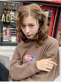 ピンアレンジ_セシルカットココアブラウンフリンジウェーブ_6568