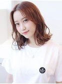 大人可愛いミディアムパーマ