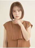 マロンベージュ/Aライン/かきあげ/くすみカラー[新宿三丁目]