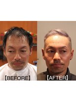 クランク(CRANK)&nbsp;大人のシルバーカラーサイドパートスタイル