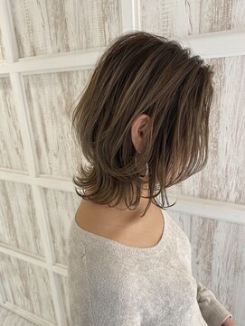 ウィリートーキョー 渋谷(WELLY TOKYO) ウルフボブ×バレイヤージュ　☆須田