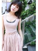 tuuli☆30代40代ペールベージュ切りっぱなしミディアム　13