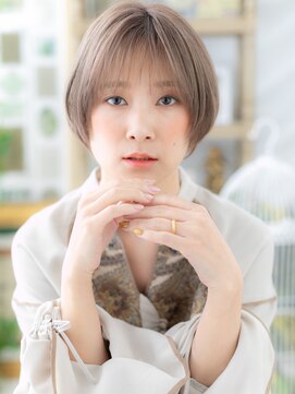 カバーヘアアンドスパ ブリス 浦和(COVER HAIR&SPA bliss) 大人ハイライトシースルー前髪ボブショートTb3浦和20代30代40代