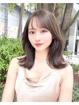 アフロートリノ(AFLOAT Leino)&nbsp;2wayバング 韓国前髪 シースルー ミディアム くびれヘア　顔周り