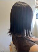 ナチュラルストレート 外ハネボブ
