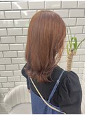 ”ブリーチなし"のオレンジブラウン！
