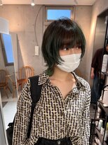 サンド 鹿児島中央(sand)&nbsp;黒髪/グレーベージュ/レイヤーロング/前髪パーマ[鹿児島駅]