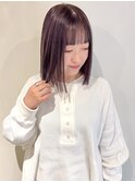 ピンクラベンダーボブ