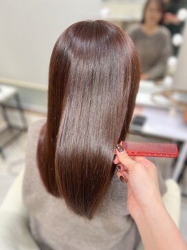 シャルム バイ アローズ 久留米店(CHARM BY AROSE) 20代30代40代50代大人可愛いモーヴカラーセミディ