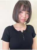 ショートストレートボブ/シアーブラウン