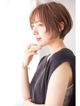 アッシュ 池袋店(Ash) 10代20代30代『大人可愛い丸みショート』 #池袋駅