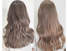 艶々アッシュブラウン/艶々キャメルベージュ