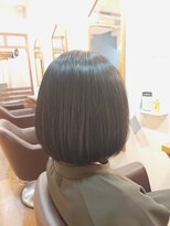 ヘアー グリーン(hair green)&nbsp;30代40代50代/丸みボブ/イヤリングカラー/大人ボブ