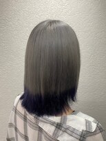 アジールヘア 所沢プロペ通り店(agir hair)&nbsp;エンドカラーシルバーオンラベンダーデザインカラー夏所沢韓国