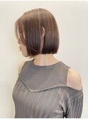 大人ボブ×透明感カラー