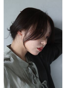 リアン バイ キートス(Lien by kiitos) 結んで可愛い顔まわり/オリーブ/赤み消しカラー//暗髪/韓国風