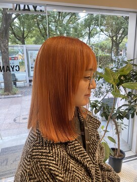 シアン 矢場町店(CYAN.) ボブ×オレンジカラー