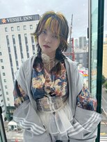 ギグスダブル 栄久屋大通店(gigs double)&nbsp;デザインカラー/アンブレラカラー/ロングウルフカット