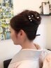 【年中受付(ヘアセット＋着付け・訪問着)】￥17600　※お電話予約限定