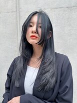 ニューヨークニューヨーク なんば道頓堀店(NYNY)&nbsp;韓国ヘア　レイヤーカット　ワンカール　ブルーブラック