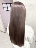 ホワイトグレージュミニウルフチェリーブラウンデジタルパーマ