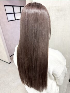 ルノン(LUNON) ホワイトグレージュミニウルフチェリーブラウンデジタルパーマ