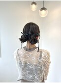 お呼ばれツインお団子葉田6