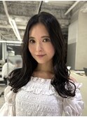 ［艶感たっぷり　大人女子黒髪セミロング］
