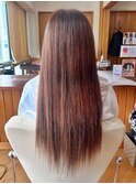編み込みエクステ☆ブラウンロング