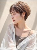 大人可愛い20代30代40代小顔ひし形ショートボブ前下がり